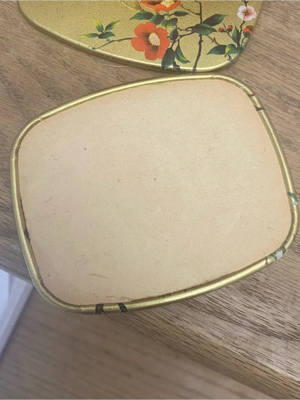 Elite Made In England Vintage Gold Cottage Core Bird Themed Gold Drink Coasters